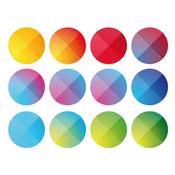 Ensemble de boutons colorés web vides — Image vectorielle