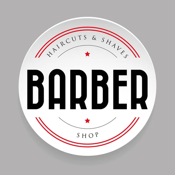 Barber vintage sign sticker — Stock Vector