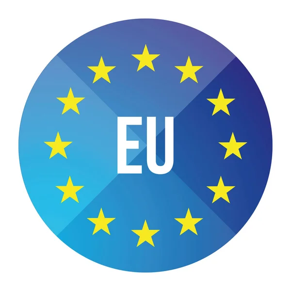 欧盟标志-欧洲联盟按钮 — 图库矢量图片