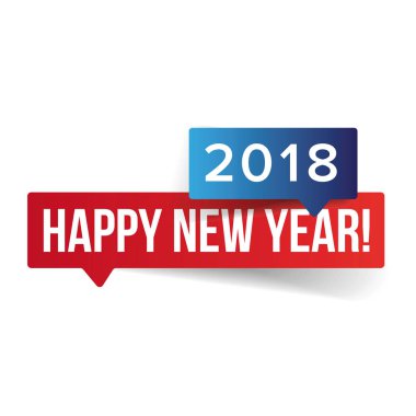 Mutlu yeni yıl işareti konuşma balonu