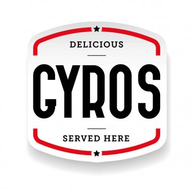 Gyros vintage damga retro