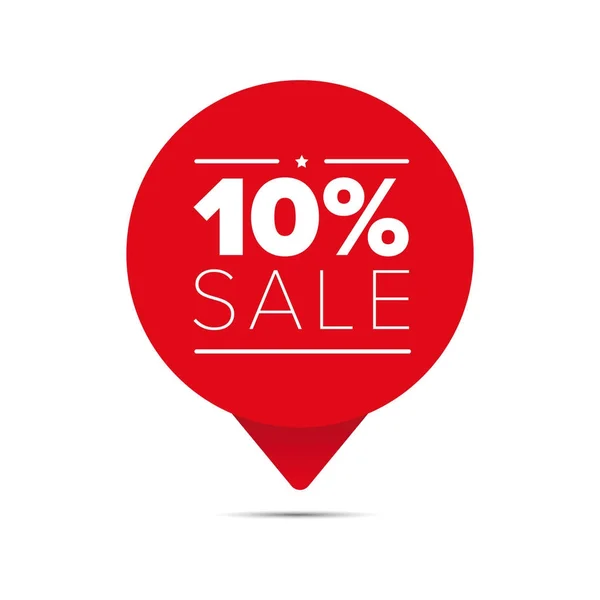 Ten percent sale offer tag — Stock Vector