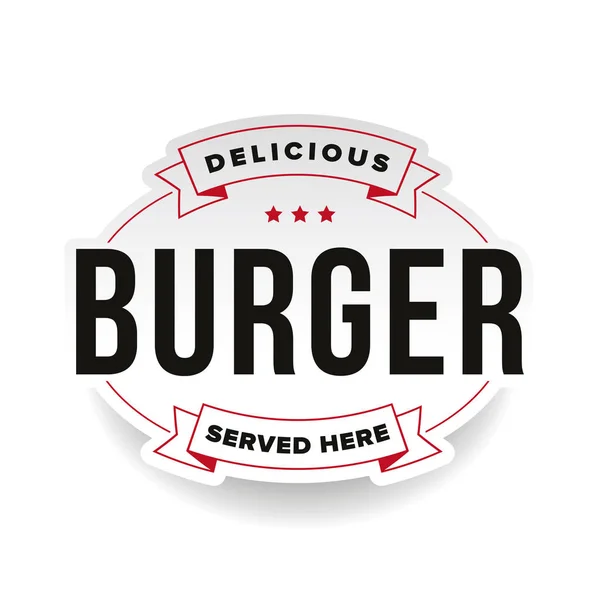 Burger sello de logotipo vintage — Archivo Imágenes Vectoriales