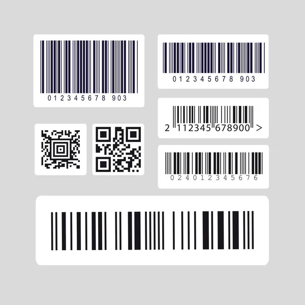 Етикетки зі штрих-кодом встановити наклейка — стоковий вектор