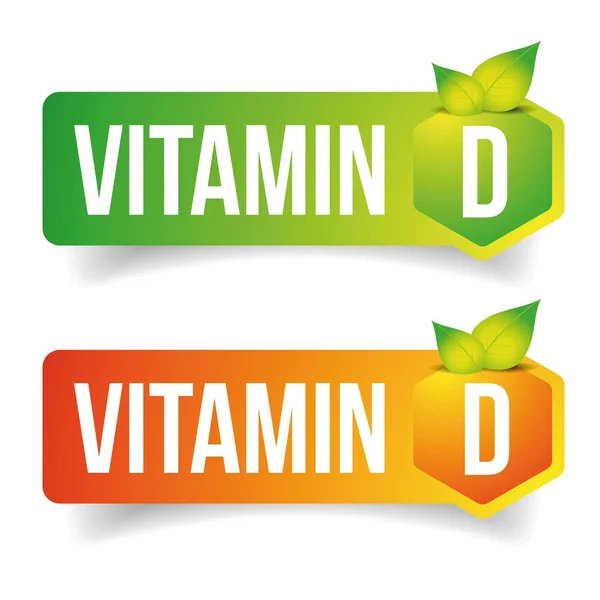 Etiqueta de vector de etiqueta de vitamina D — Archivo Imágenes Vectoriales