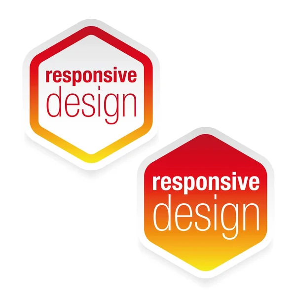 Responsive ontwerp teken label — Stockvector