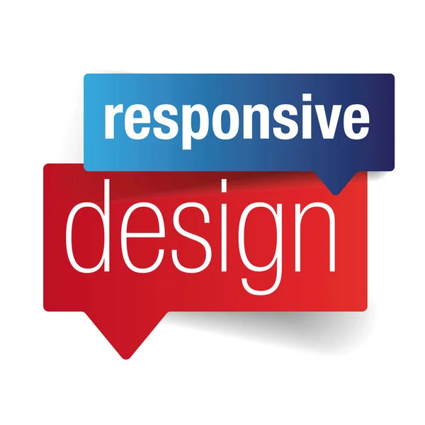 Responsive Design Sign Etikett — Stockvektor