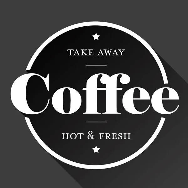 Café logotipo selo vintage — Vetor de Stock