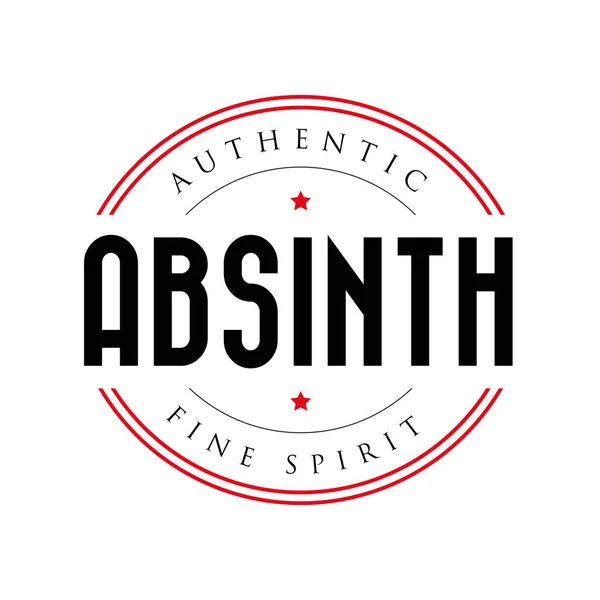 Autêntico logotipo do selo vintage Absinth — Vetor de Stock