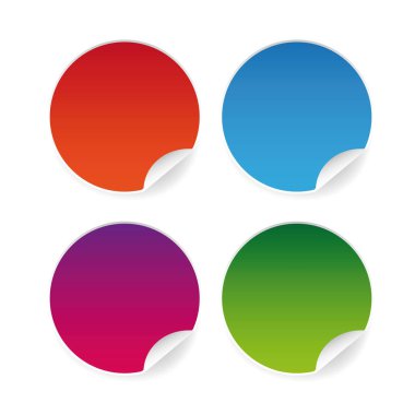 Boş yuvarlak etiket etiket kümesi