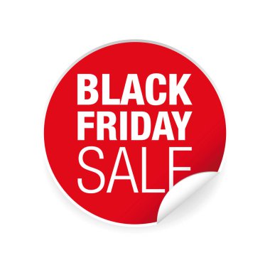 Siyah Cuma satış etiket etiket