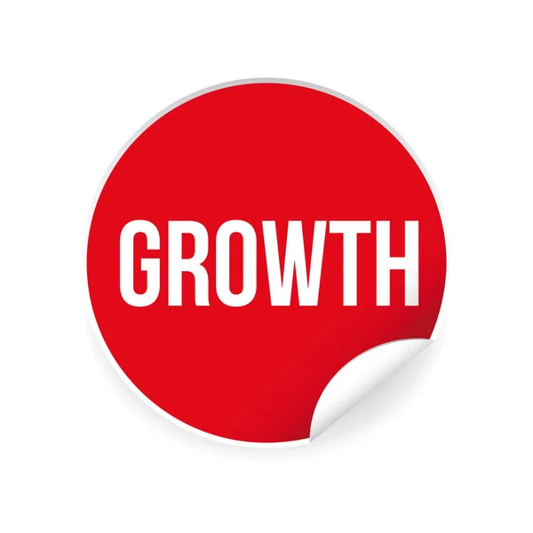 Etiqueta de signo de crecimiento — Vector de stock