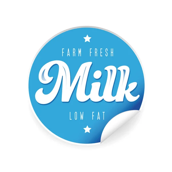 Ferme signe de lait frais — Image vectorielle