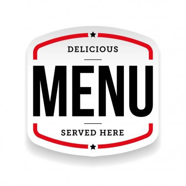 Menü Restoran vintage damgası