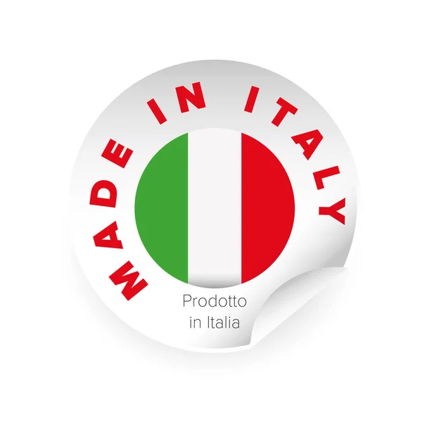 Wykonane w Italy etykiety znacznik znak — Wektor stockowy