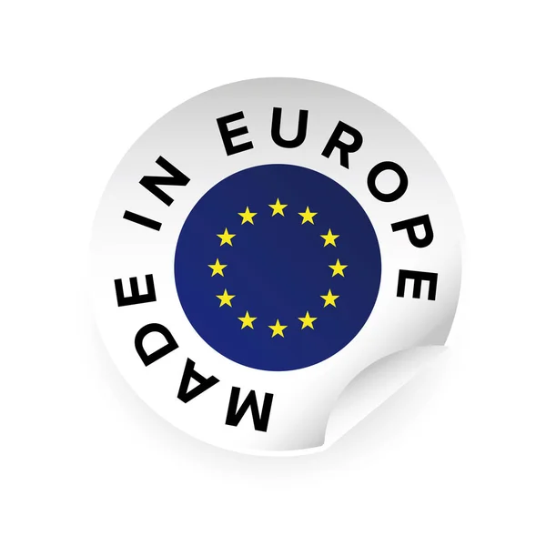 Fabricado na Europa - etiqueta UE — Vetor de Stock