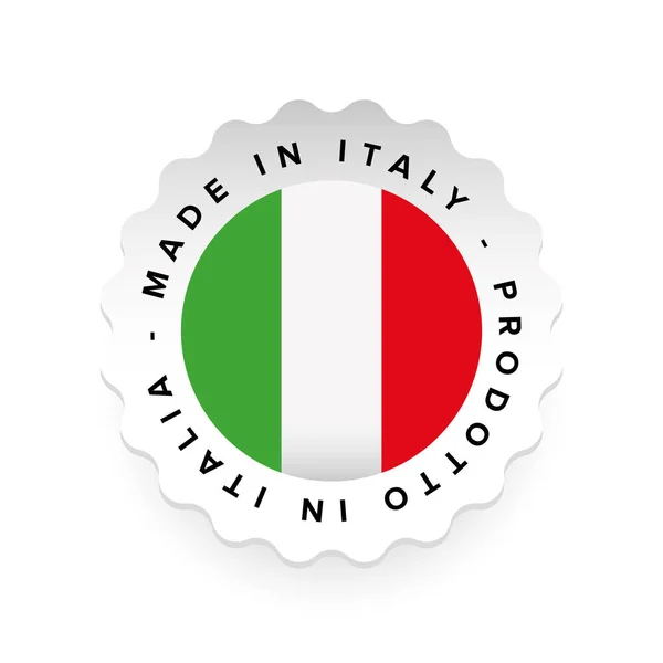 Gyártott-ban Olaszország - olasz nyelvű Prodotto Italia — Stock Vector