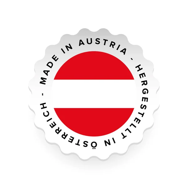 Made in Austria - Hergestellt a Osterreich — Vettoriale Stock