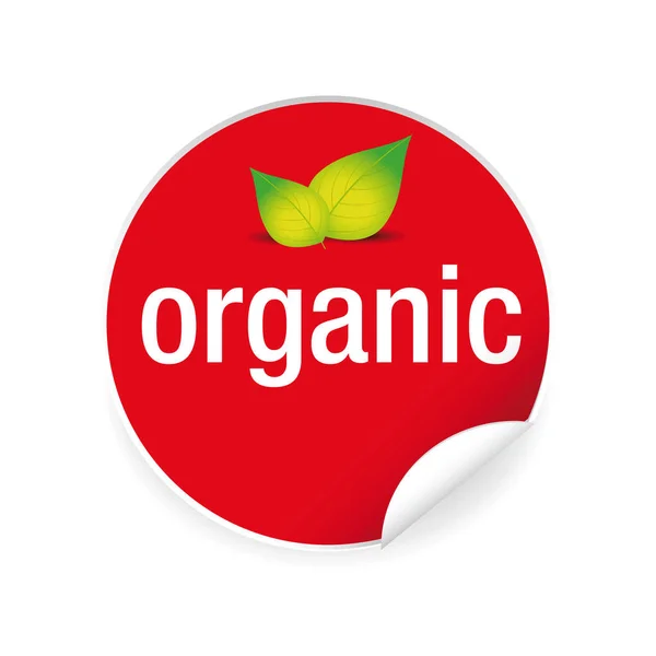 Organic food label tag sticker — Stock Vector
