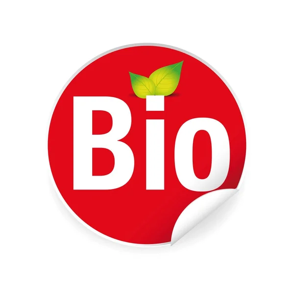 Bio label tag sticker — Stok Vektör