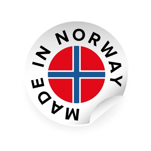 Vyrobeno v Norsku samolepka značky — Stockový vektor
