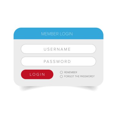 Üye giriş web formu