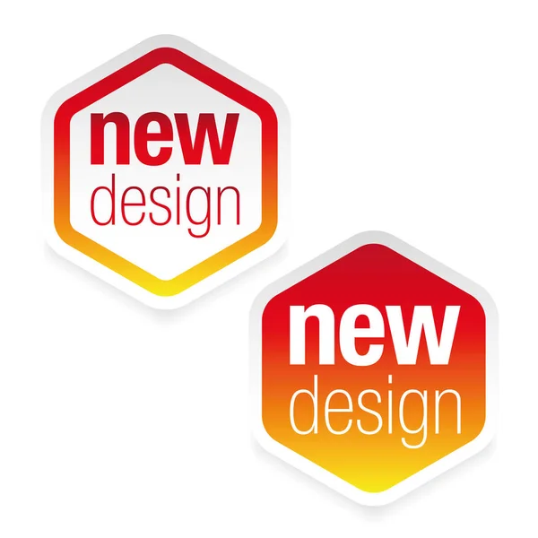 Nieuwe Design label label sticker — Stockvector