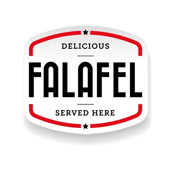 Etiqueta de cozinha árabe Falafel — Vetor de Stock