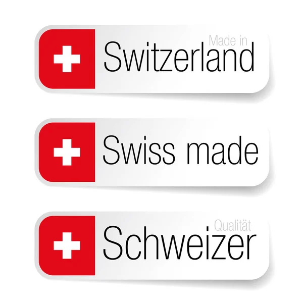Feito na Suíça - Swiss made label — Vetor de Stock