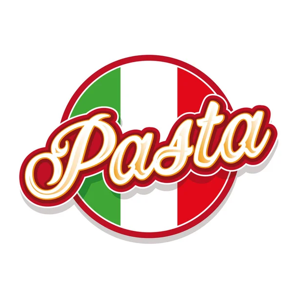 Italiaanse Pasta teken letters retro — Stockvector