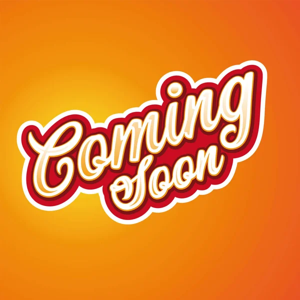 Coming Soon sign lettering retro — Stock Vector