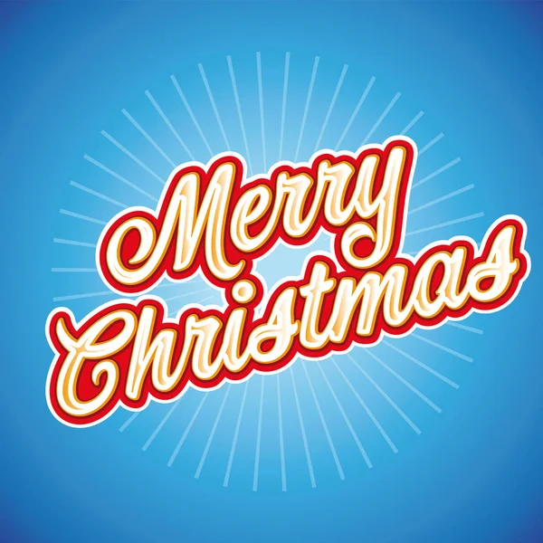Merry Christmas greetings sign letter — Stock Vector