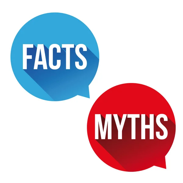 Mythes Faits signe bouton vset — Image vectorielle