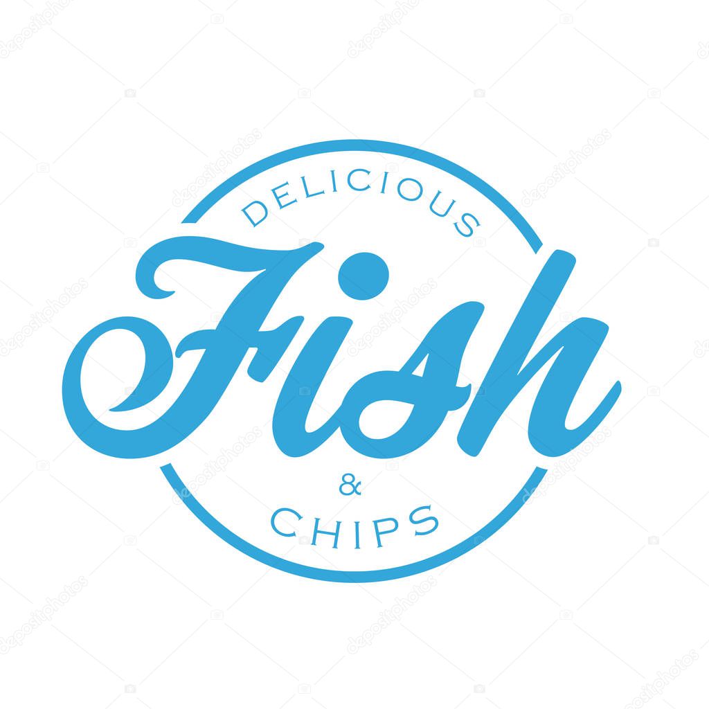 Vintage Fish and Chips sign lettering