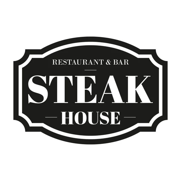 Steak House Εστιατόριο vintage σημάδι — Διανυσματικό Αρχείο