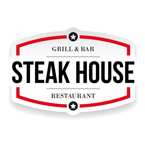 Steak House Restaurant vintage sign — Stock Vector