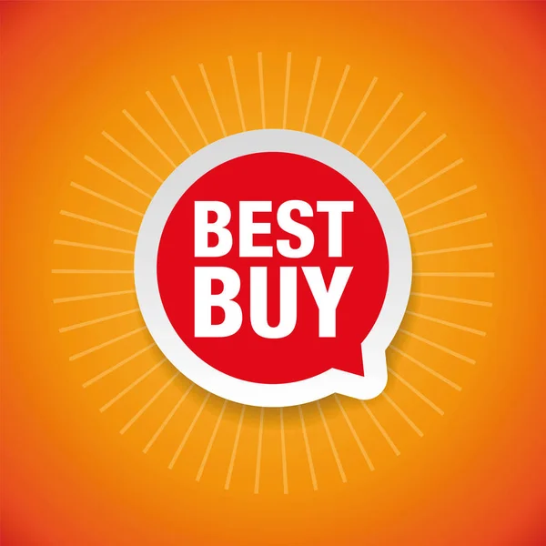 Best Buy étiquette de vente rouge — Image vectorielle