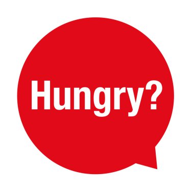 Aç işaret dili balonu kırmızısı