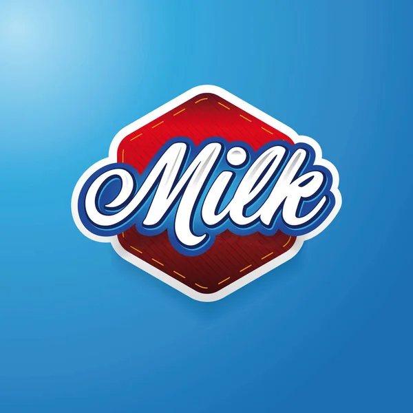 Milk label lettering badge — ストックベクタ