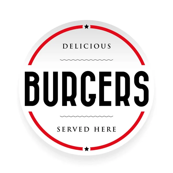 Burgers vintage σφραγίδα μαύρο σημάδι — Διανυσματικό Αρχείο