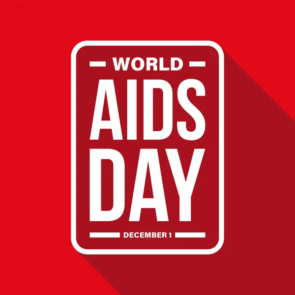 Signe rouge de la Journée mondiale du sida — Image vectorielle