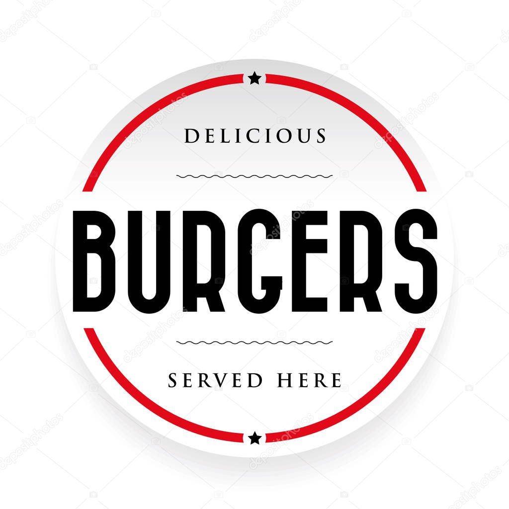 Burgers vintage stamp black sign vector