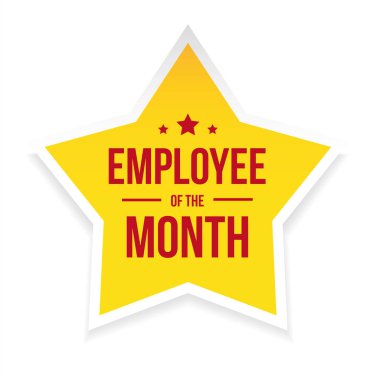 Best Employee of the Month award badge