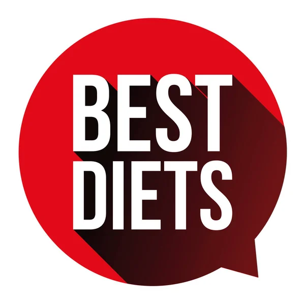 Best Diets sign 3d button — ストックベクタ