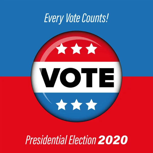 Elecciones Presidenciales Vote Badge Poster Vector — Vector de stock