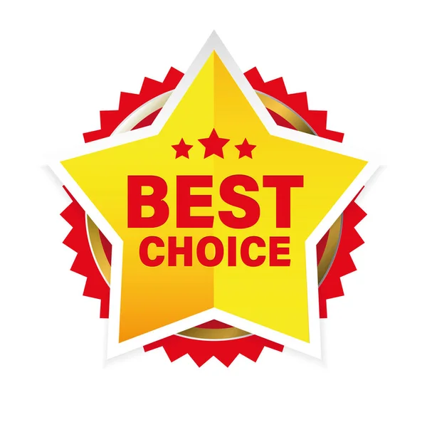 Best Choice Award Badge Star Vector — Stock Vector