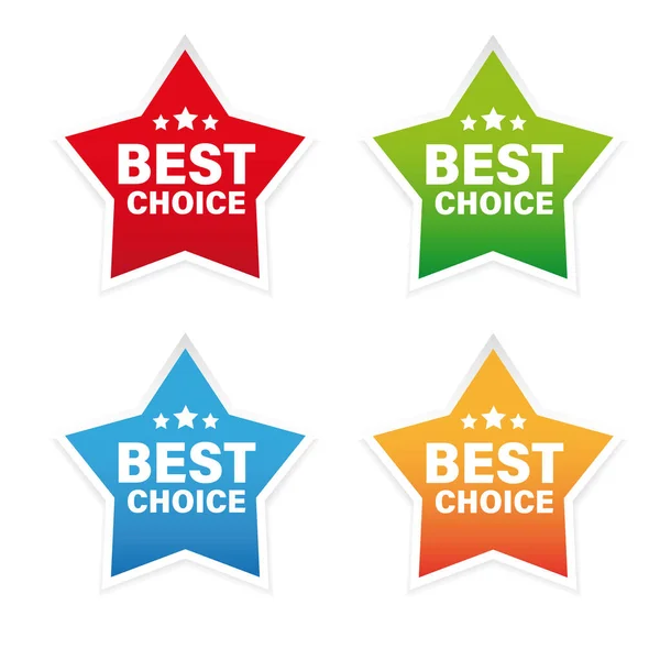 Best Choice Award Badge Star Vector — Stock Vector