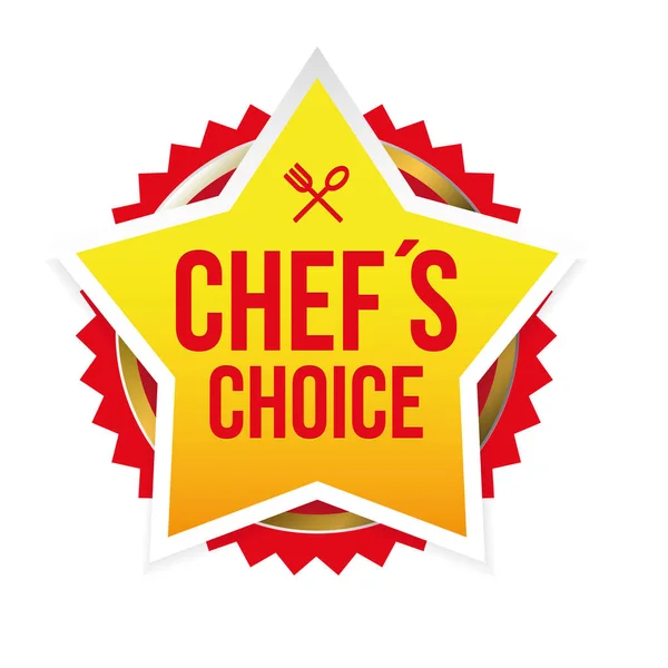 Chefs Choice estrella del premio de comida — Archivo Imágenes Vectoriales