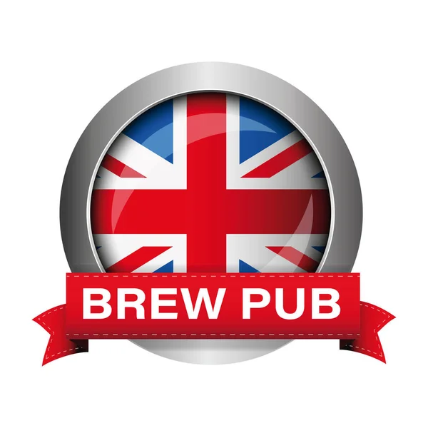 British Brew Pub badge sign — Stockový vektor
