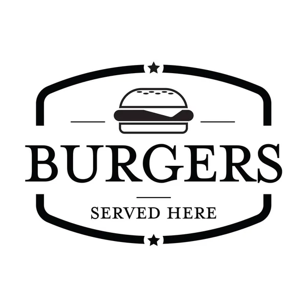 Sello de hamburguesa vintage — Vector de stock
